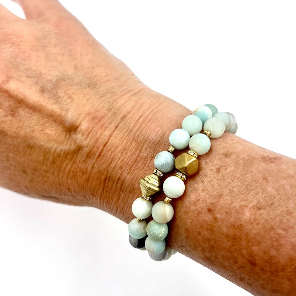Stacking Amazonite Beaded Bracelet - image 3